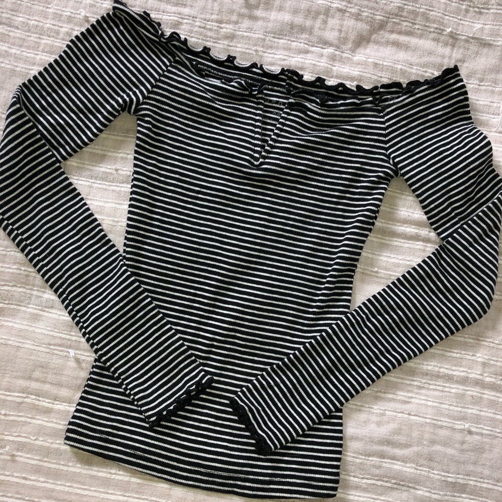 Striped Off the Shoulder Shirt